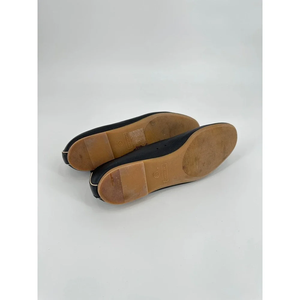 Everlane The Day Glove Black Italian Leather Ballet Flats Womens Size 10